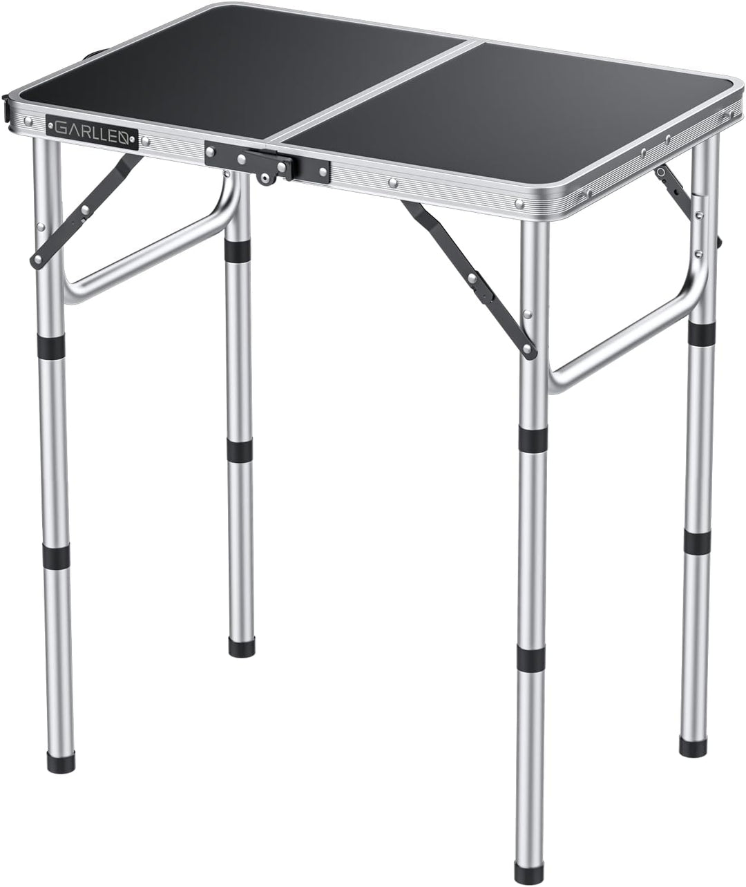 GARLLEN Campingtisch klappbar, 58x40cm & 3 einstellbare Höhen(26/48/70cm), Klapptisch Camping Tisch,