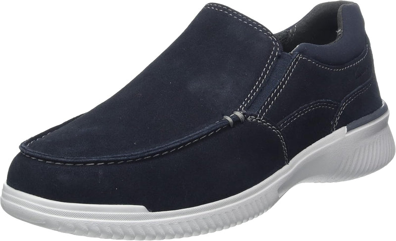 Clarks Herren Donaway Free Slipper 41.5 EU Navy Waxy, 41.5 EU Navy Waxy