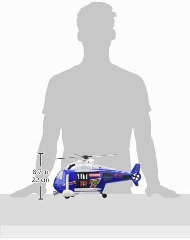 Dickie 203308356 Toys Spielzeughelikopter mit batteriebetriebenen Drehpropeller, Helikopter mit bewe