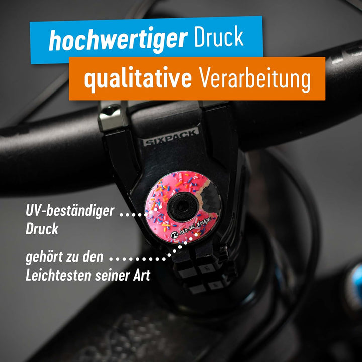 Riesel Design® 1x stem:Cap Ahead Kappe aus Carbon inkl. Aluminium Schraube für Rennrad, Cyclocrosser
