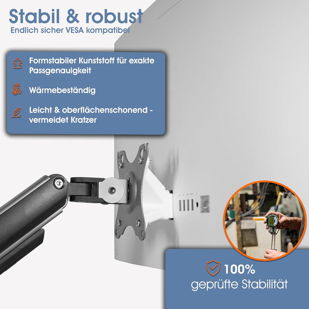 3IDEE VESA Adapter kompatibel mit HP All-in-One PC (24-cr0706ng,27-cr0005ng & mehr) - Monitor Halter