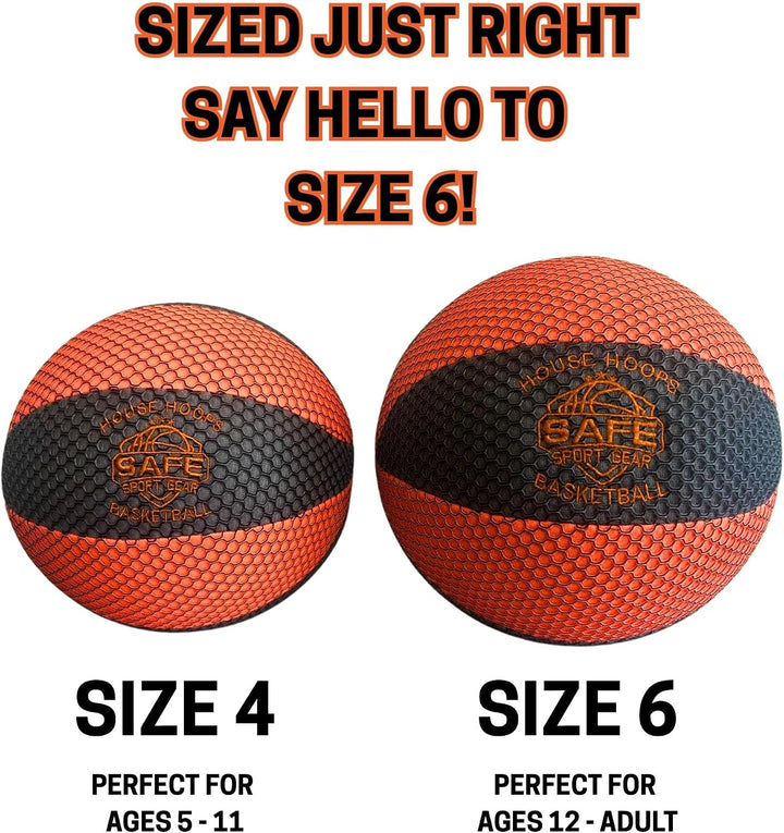 Safe Sport Gear HouseHoops Basketball – Hochwertiger, Weicher Indoor Basketball für Zuhause – Langle