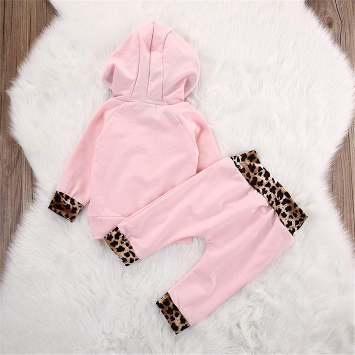 EDOTON Baby Mädchen Outfit 2 Stücke Set Gestreifte Blumen Hoodies mit Tasche Top + Lange Hosen Sweat