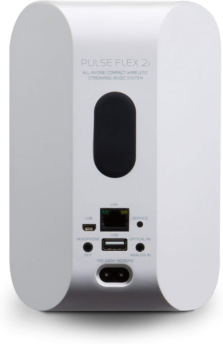 Bluesound Pulse Flex 2i tragbarer kabelloser Streaming-Lautsprecher - Weiss White, White