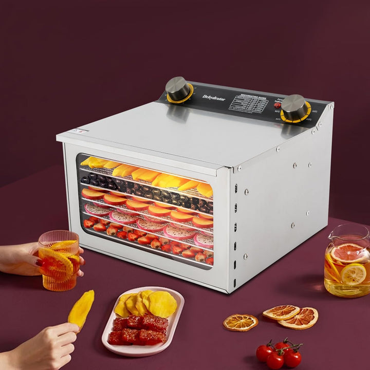 Dörrautomat Lebensmittel Trocknungsmaschine Edelstahl, 6 Tray/8 Tray Food Dehydrator Dörrgerät Konse