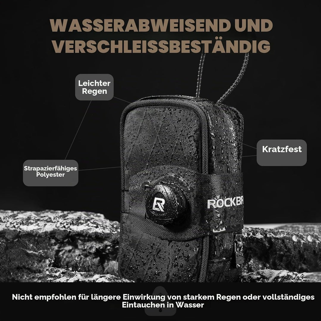 ROCKBROS Fahrrad Satteltaschen Fahrradsatteltasche mit Drehverschluss System, Wasserabweisend und Re