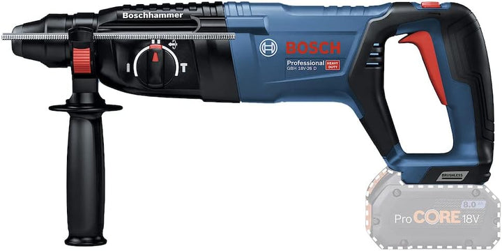 Bosch Professional 18V System Bohrhammer GBH 18V-26 D (ohne Akku, max. Schlagenergie: 2,5 J, Wechsel