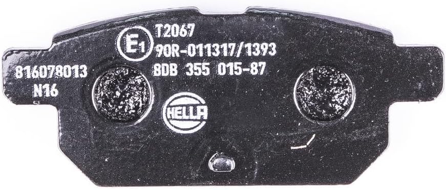 HELLA PAGID 8DB 355 015-871 Bremsbelagsatz - T2067 - Dicke/Stärke: 14.3mm - mit akustischer Verschle