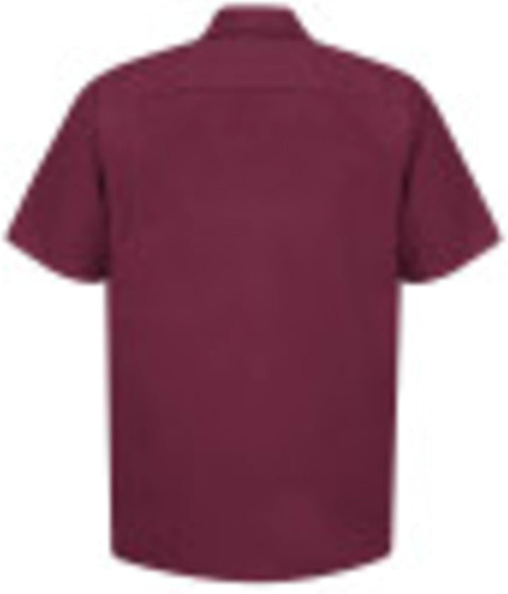 Red Kap Herren Men's Short Sleeve Industrial Work Shirt Work Utility Hemd (1er Pack) XL Burgunder, X