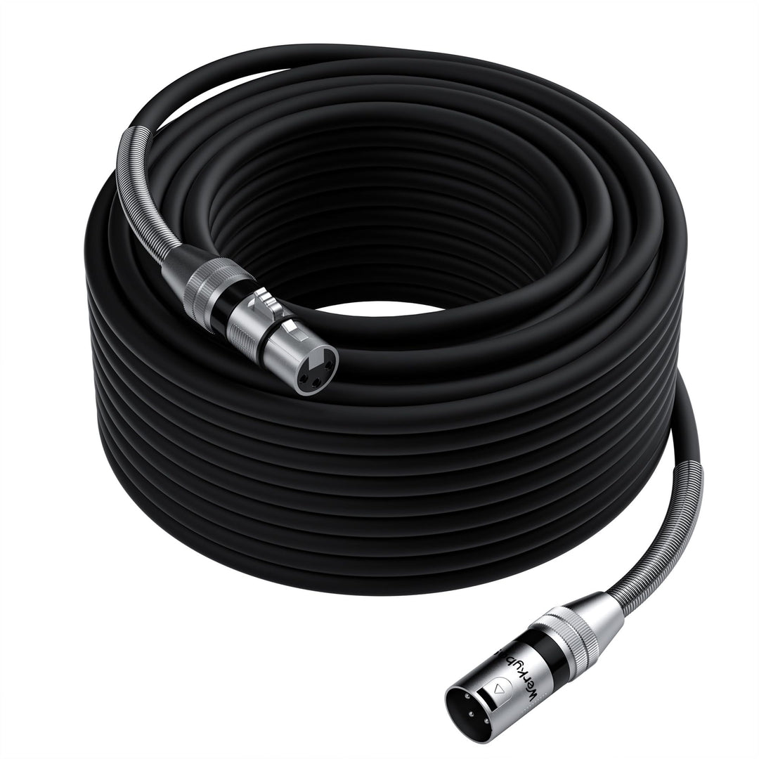 3-polig XLR Kabel 50m (1 Stück)，Stecker auf Buchse XLR Adapter, SR-Struktur Symmetrisch Mikrofonkabe