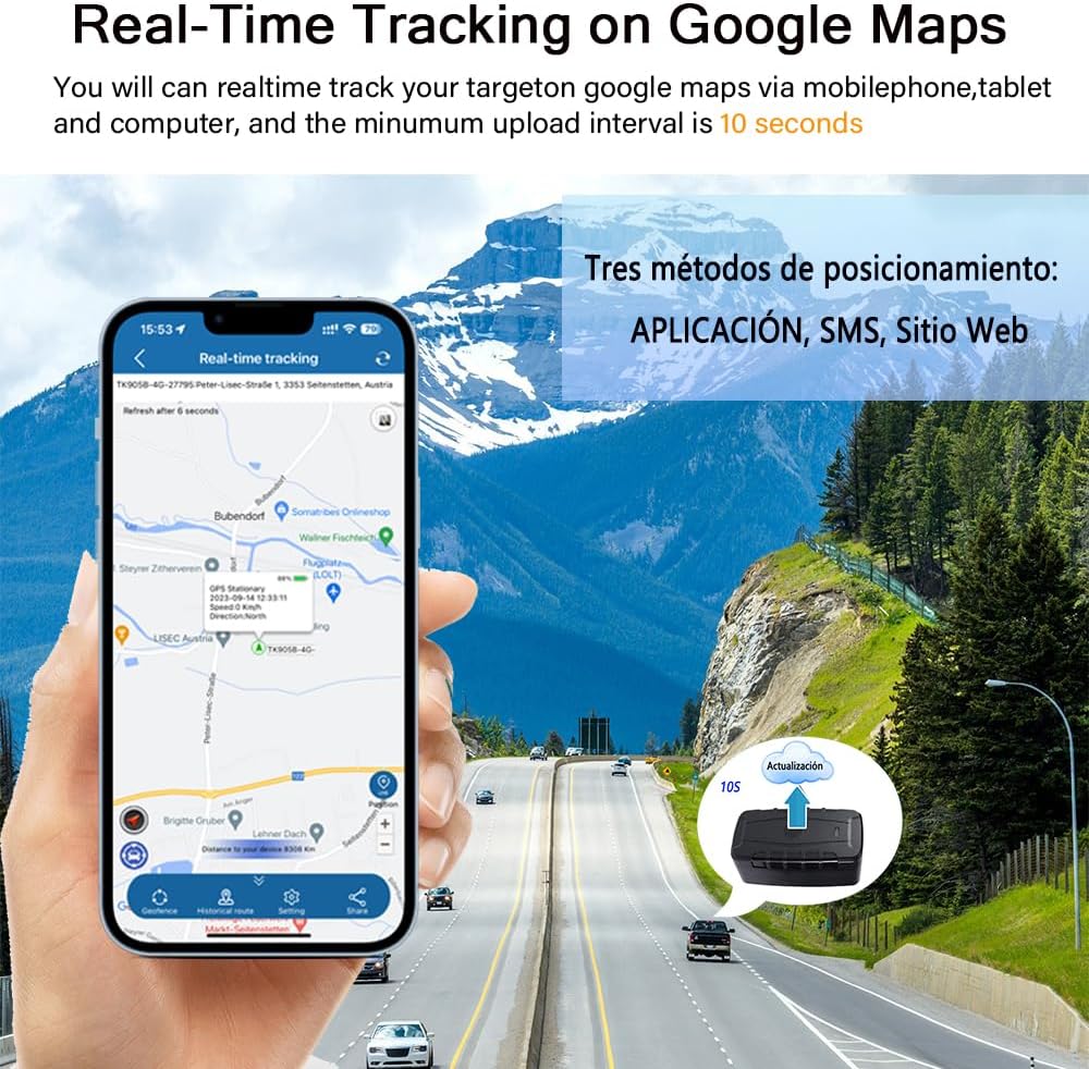 GPS-Ortungsgerät 4G, 20000mAh Langzeit magnetischer GPS-Sender für Auto, Flotte, LKW IP67 Wasserdich