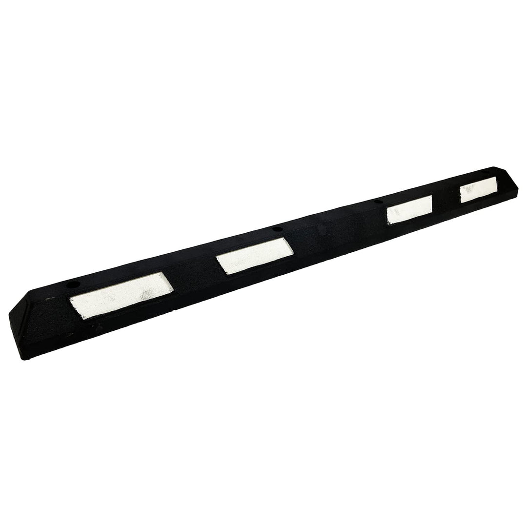 UvV-BASIC Radstop - Parkstopper Parkplatzbegrenzer, Radstopp mit weissen Reflexstreifen, gummi 180cm