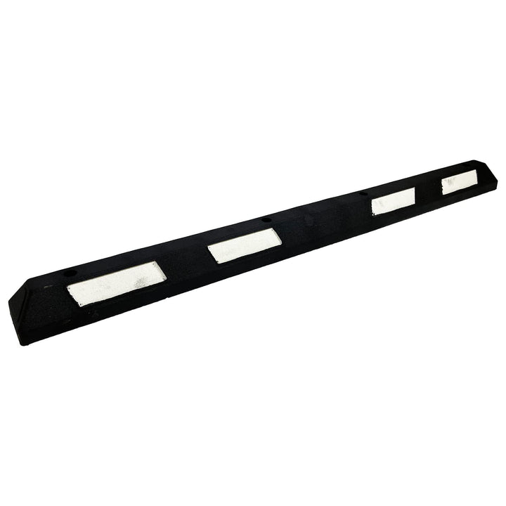 UvV-BASIC Radstop - Parkstopper Parkplatzbegrenzer, Radstopp mit weissen Reflexstreifen, gummi 180cm