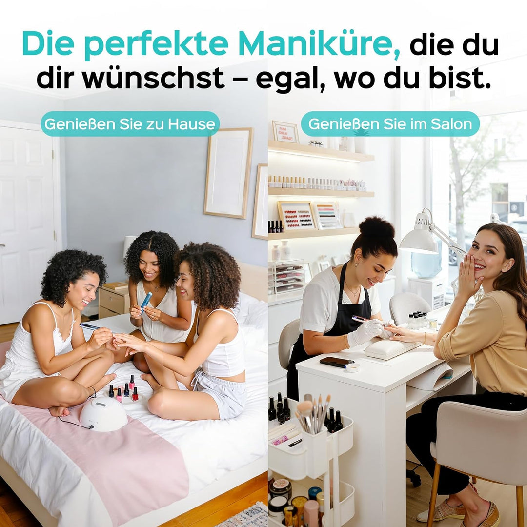 COSLUS C51 Kabellos Tragbar Elektrischer Nagelfräser: Elektrische Nagelfeile für Gelnägel 35000 u/mi