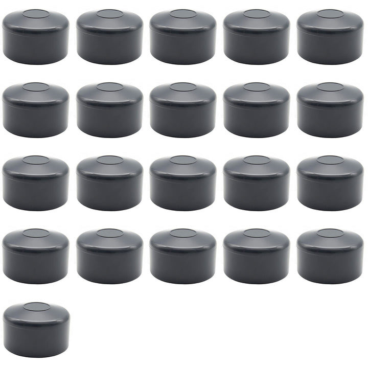 Enkotrade 21 Stück Zaunkappen Anthrazit für Aussenmass Ø 44,5mm, Rohrkappen aus hochwertigem Kunstst