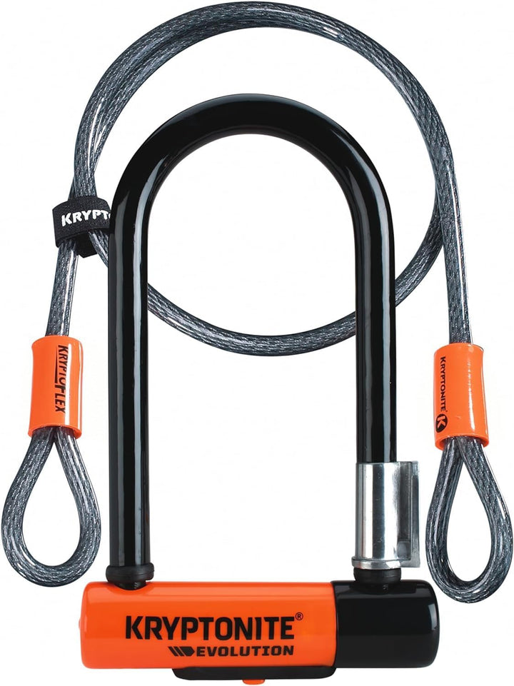 Kryptonite 808 Kabelschloss Evolution series 4 Integrated Chain 1090, Schwarz, 90cm & Evolution Mini