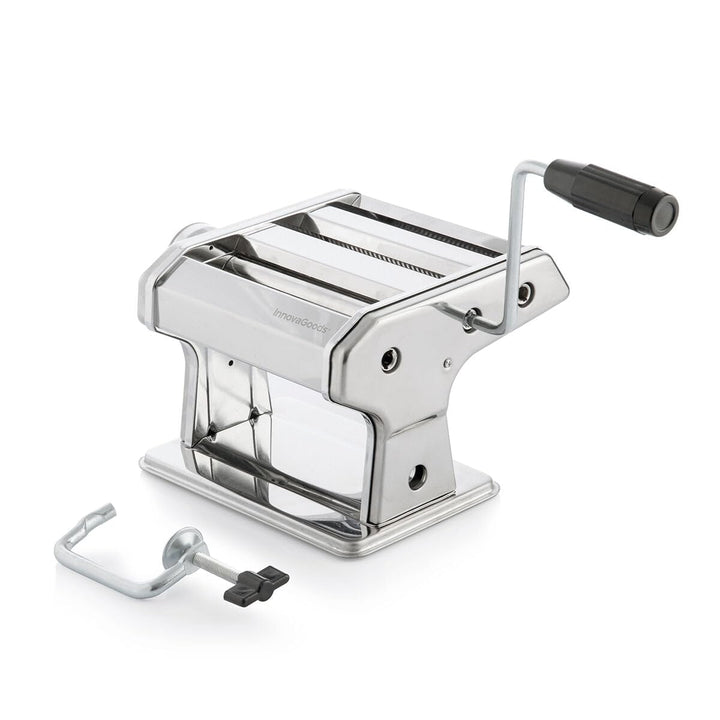 InnovaGoods - Frische Nudeln Maschine, Manuell mit 3 Walzen für Spaghetti, Tagliatelle, Lasagne, Ein