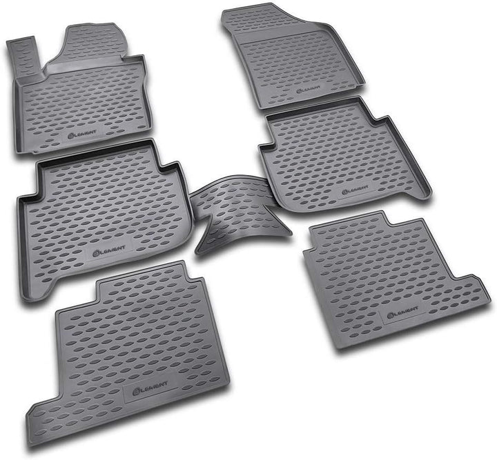 Element Gummimatten Passgenaue Fussmatten VW Touran (I) 2003-2010 (II) 2010-2015 7sitze. 6tlg