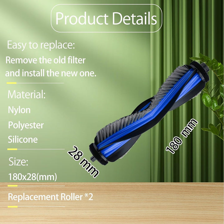 2 Stück T50 Pro Omni Rollenbürsten für ECOVACS DEEBOT DEEBOT T50 Max/T50 Pro/T50 Omni/T50 Pro Omni/T