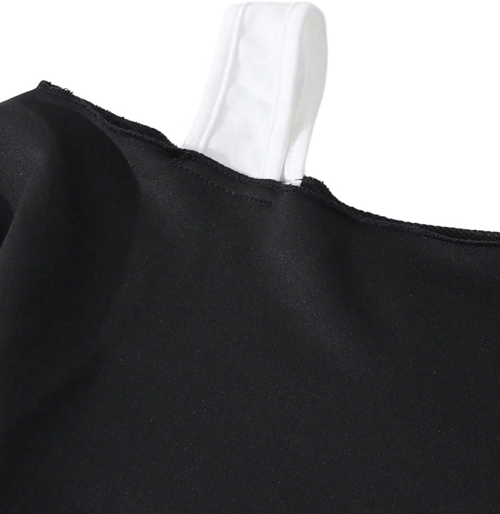 SweatyRocks Sweatshirt Mädchen 122-152 Pullover Teenager Off Shoulder Oberteil Strickpullover Mit Sc