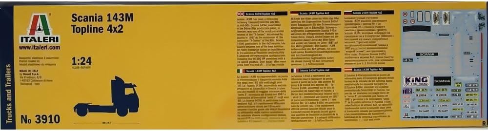 Italeri 3910-1:24 Scania Topline 4x2, 143 m, Fahrzeuge