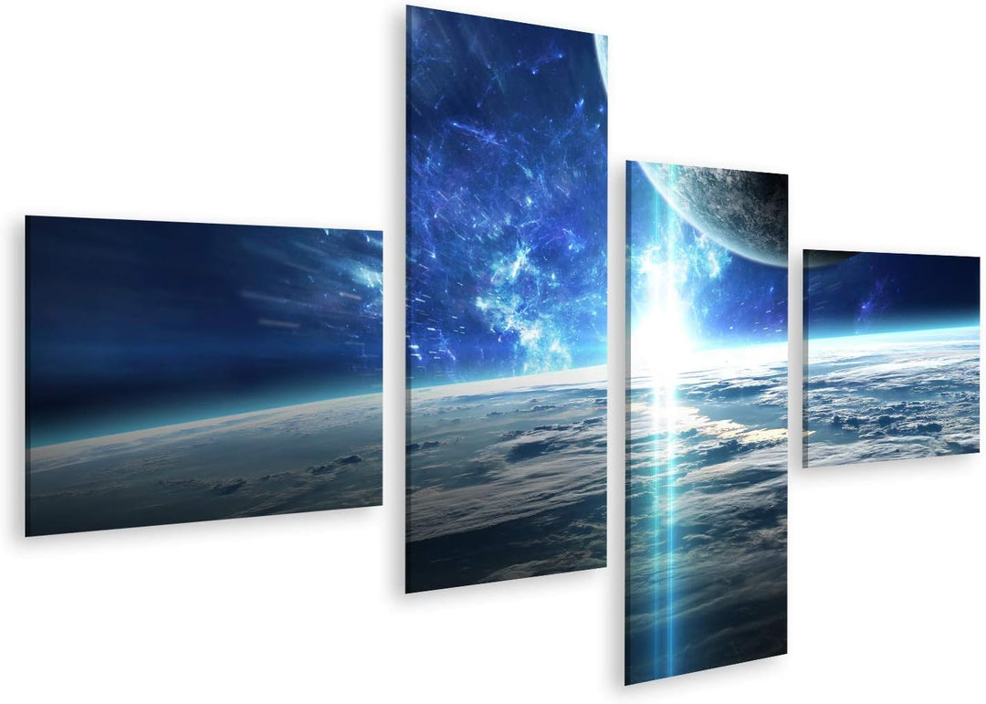 islandburner Bild auf Leinwand Universum Szene Mit Planeten Sterne Und Galaxien Im Weltraum Die Schö