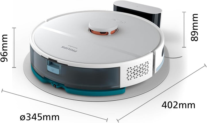 Philips Homerun Serie 2000: 2-in-1 Saug- und Wischroboter, 130 Minuten Laufzeit, Lasernavigation, Te