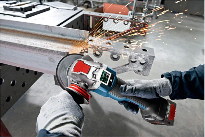 Bosch Professional 18V System Akku Winkelschleifer GWX 18V-10 PSC mit X-LOCK (Scheiben-Ø: 125mm, ink