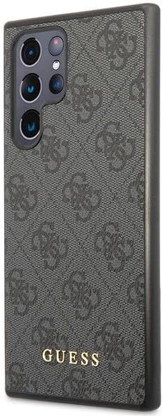 GUESS Hülle GUHCS23LG4GFGR Samsung S23 Ultra S918 grau 4G Metal Gold Logo