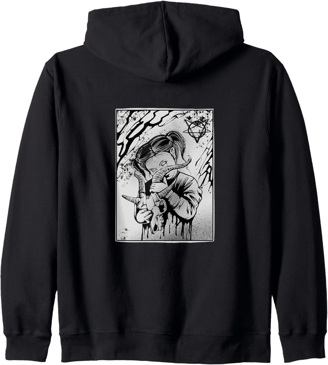 Satanic Okkult Dark Art Evil 666 Goth Kapuzenjacke