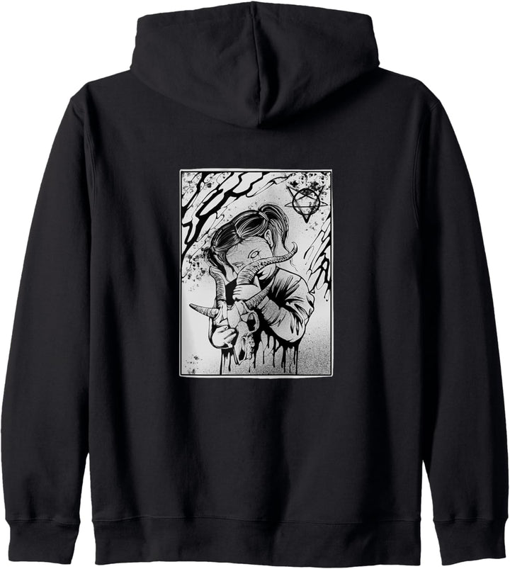 Satanic Okkult Dark Art Evil 666 Goth Kapuzenjacke