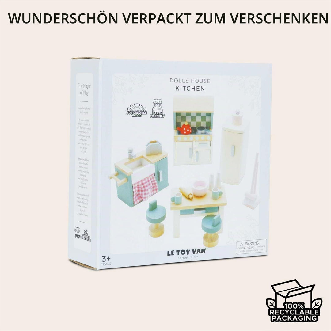 Le Toy Van – Daisylane Küche aus Holz für Puppenhaus-Zubehörset für Puppenhäuser | Puppenhaus-Möbels
