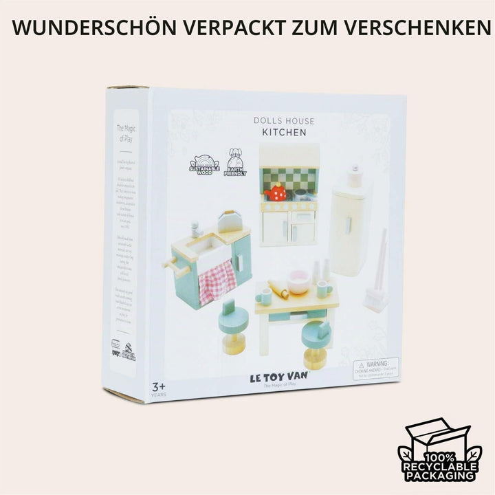 Le Toy Van – Daisylane Küche aus Holz für Puppenhaus-Zubehörset für Puppenhäuser | Puppenhaus-Möbels