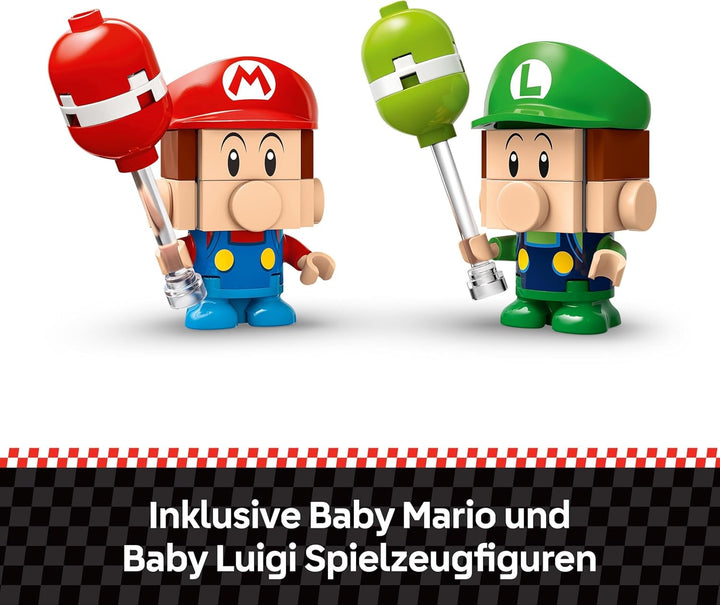 LEGO Super Mario: Mario Kart – Baby Mario vs. Baby Luigi, Nintendo Figuren zum Sammeln, 2 baubare Sp
