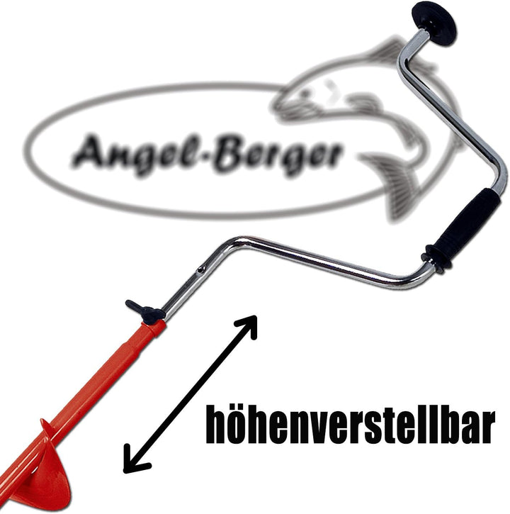 Angel-Berger Höhenverstellbarer Eisbohrer zum Eisangeln
