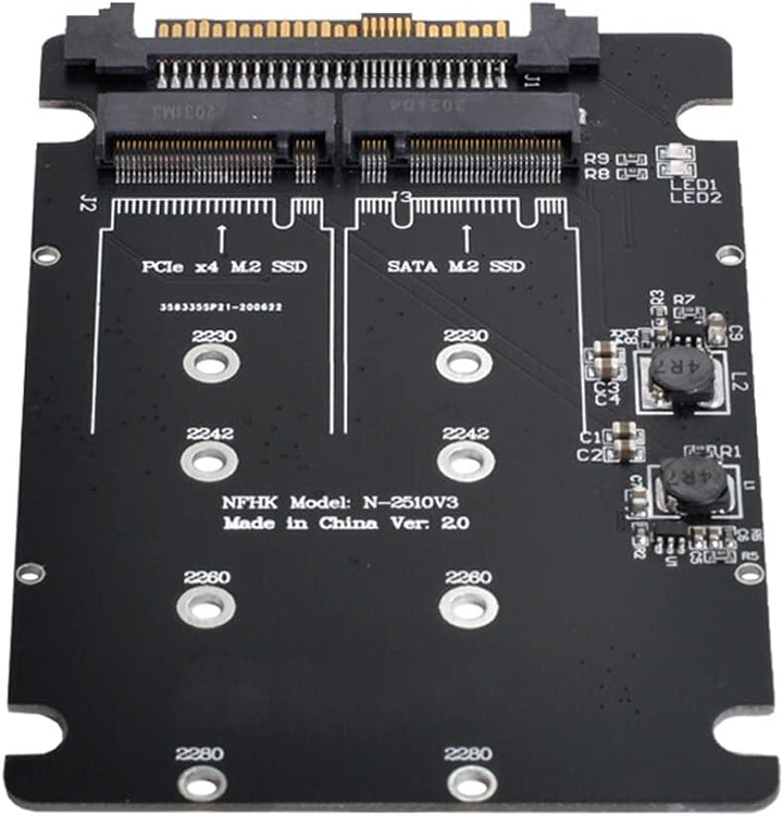 Cablecc SFF-8639 NVME U.2 to Combo NGFF M.2 M-Key SATA PCIe SSD Adapter for Mainboard Replace SSD 75