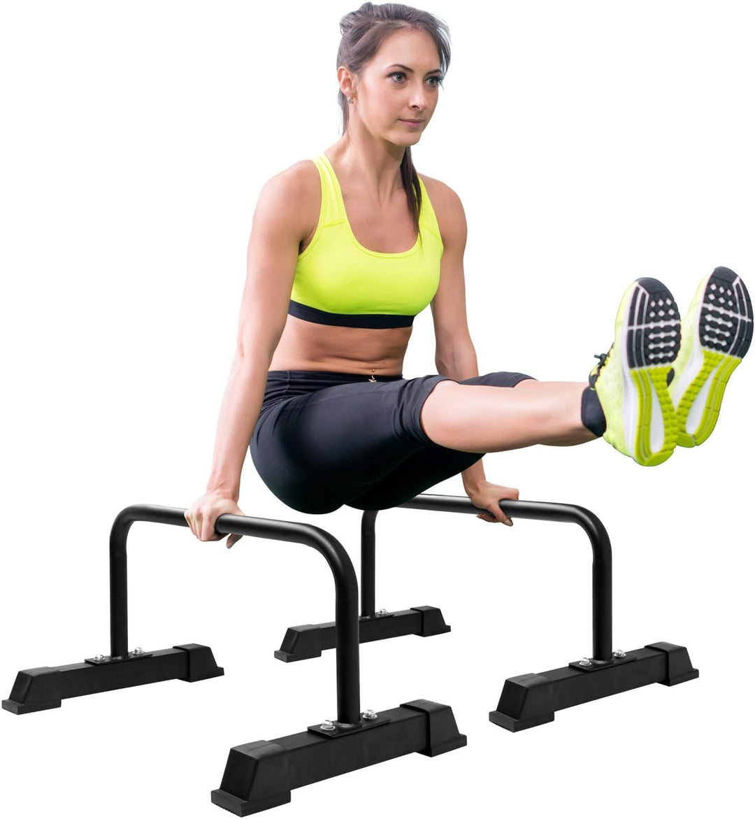 Yes4All Liegestützgriffe, Holz/Stahl Parallettes, Grosser Push Up Bar & Dip Barren, Rutschfeste Lieg