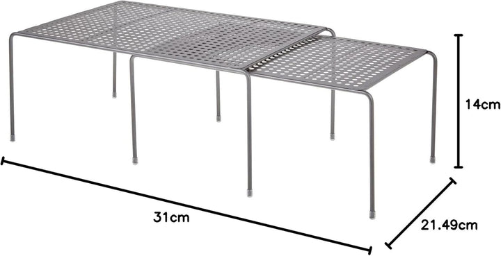 mDesign Regaleinsatz für Küchenschrank – praktische Geschirrablage aus Metall für mehr Abstellfläche