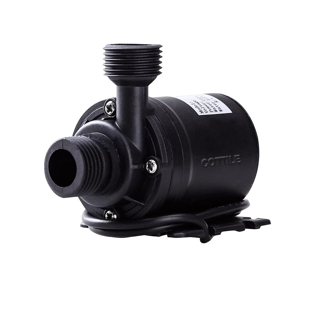 hihey DC 12 V 800 l/h 5 m Wasserpumpe, bürstenlos, für Wasserkreislaufsystem, Solarzirkulationssyste