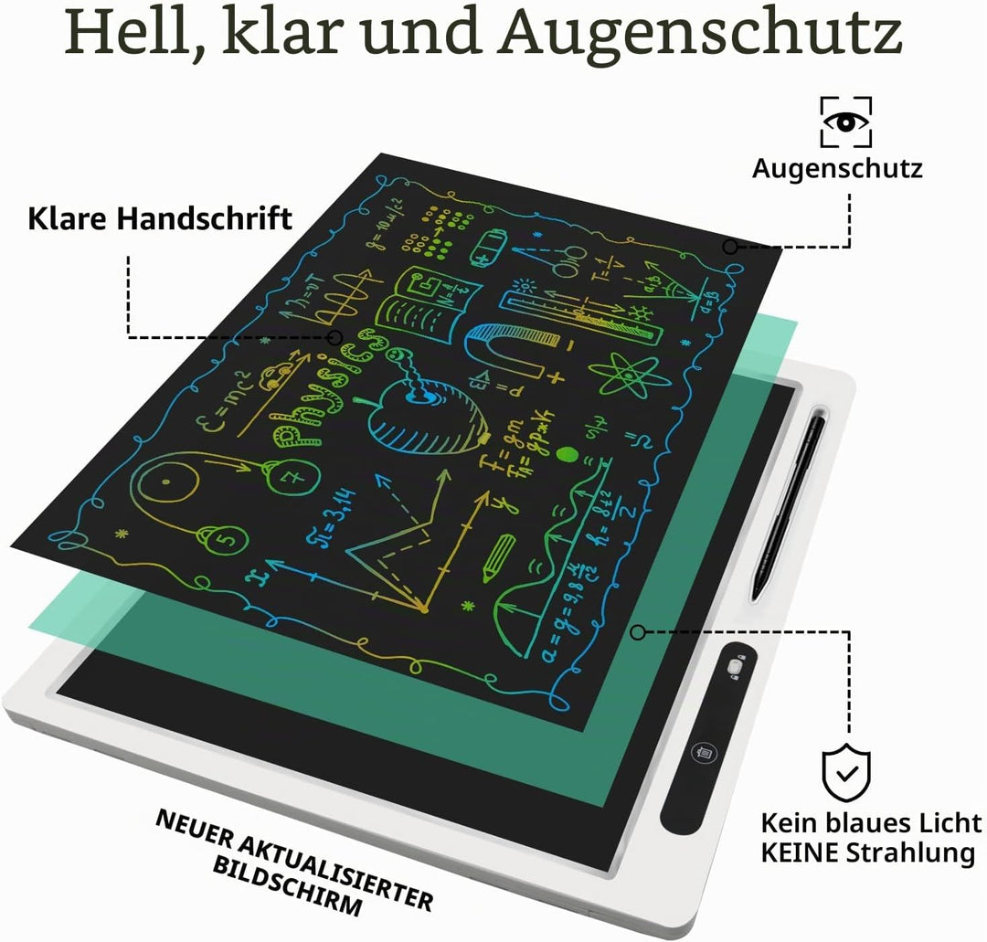 LCD-Schreibtablett, 22 Zoll Dual Colorful Screen Writing Doodle Board Elektronischer digitaler Schre