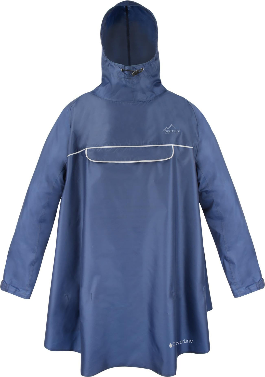 normani Regenponcho mit Ärmeln und Brusttasche für Damen und Herren (S-3XL) -YKK Brusttasche und 3M™