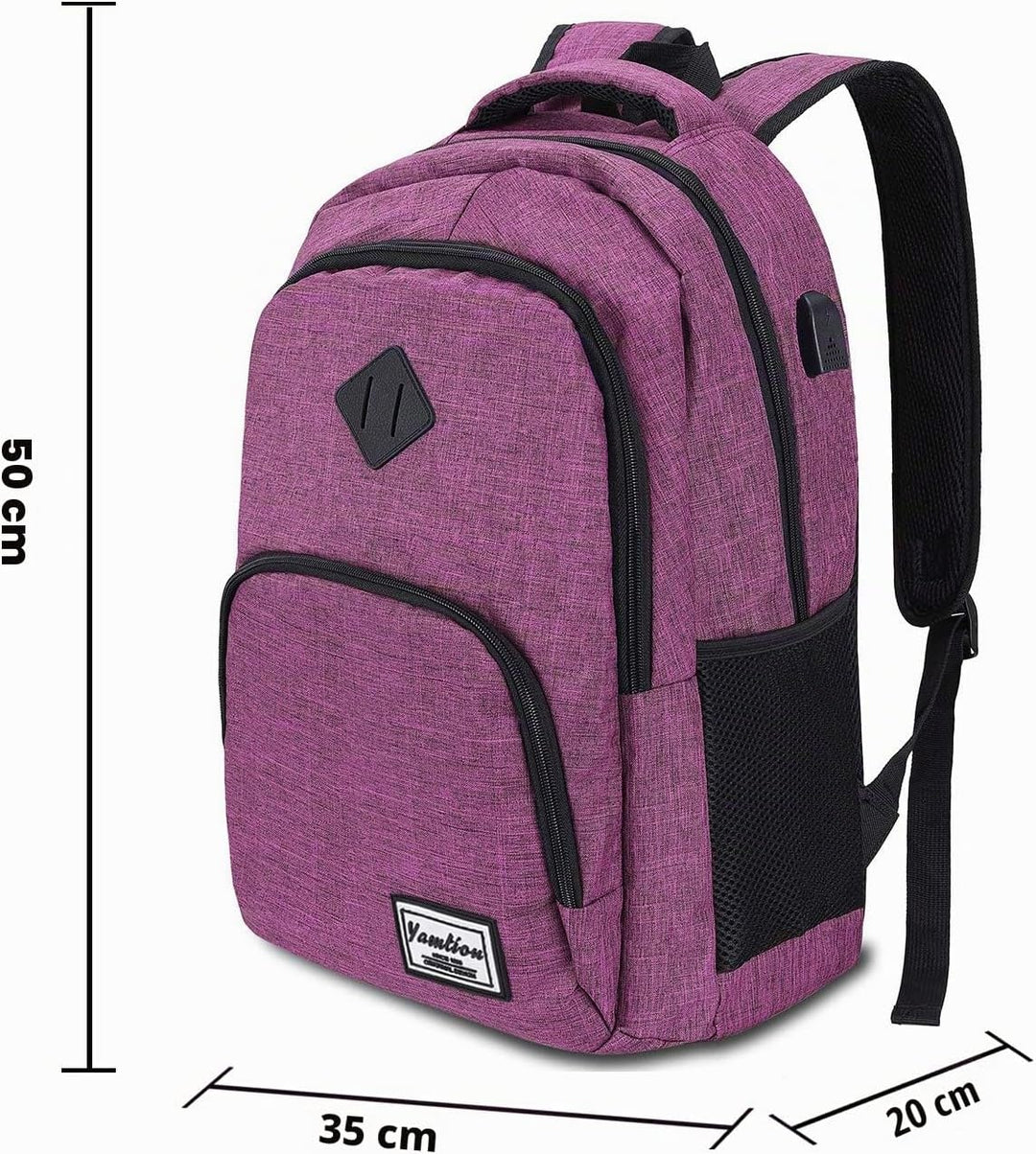 YAMTION Schulrucksack für Damen and Mädchen,Laptop Rucksack mit 15.6 Zoll Laptopfach für Schule Arbe