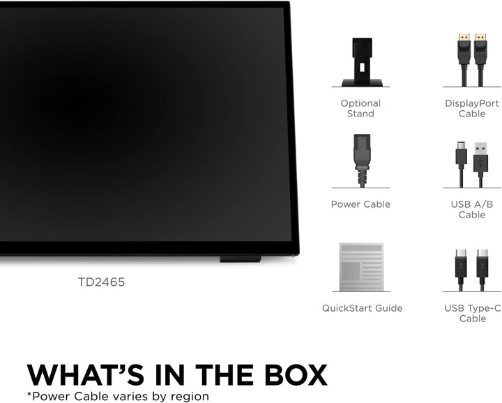 Viewsonic TD2465 59,6 cm (24 Zoll) Touch Monitor (Full-HD, HDMI, USB, 10 Punkt Multitouch, integrier