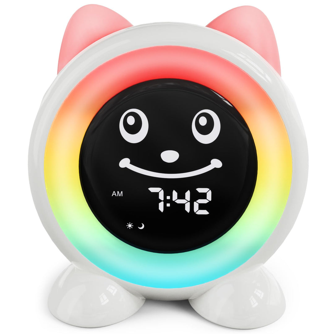 FiveHome Wecker Kinder-Schlaftrainer Kinder Kinderwecker Digital Lichtwecker mit 11 Farben Nachtlich
