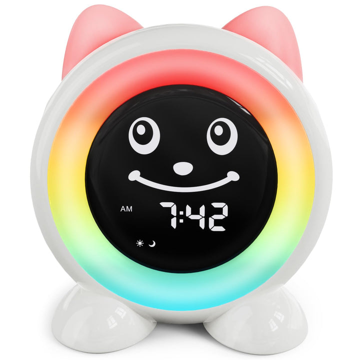FiveHome Wecker Kinder-Schlaftrainer Kinder Kinderwecker Digital Lichtwecker mit 11 Farben Nachtlich