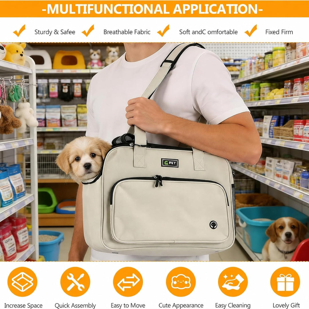 Hundetasche für Hunde &amp; Katzen bis 7 kg, Oxford-Stoff Hundetragetasche | Atmungsaktives Netzgewebe,I