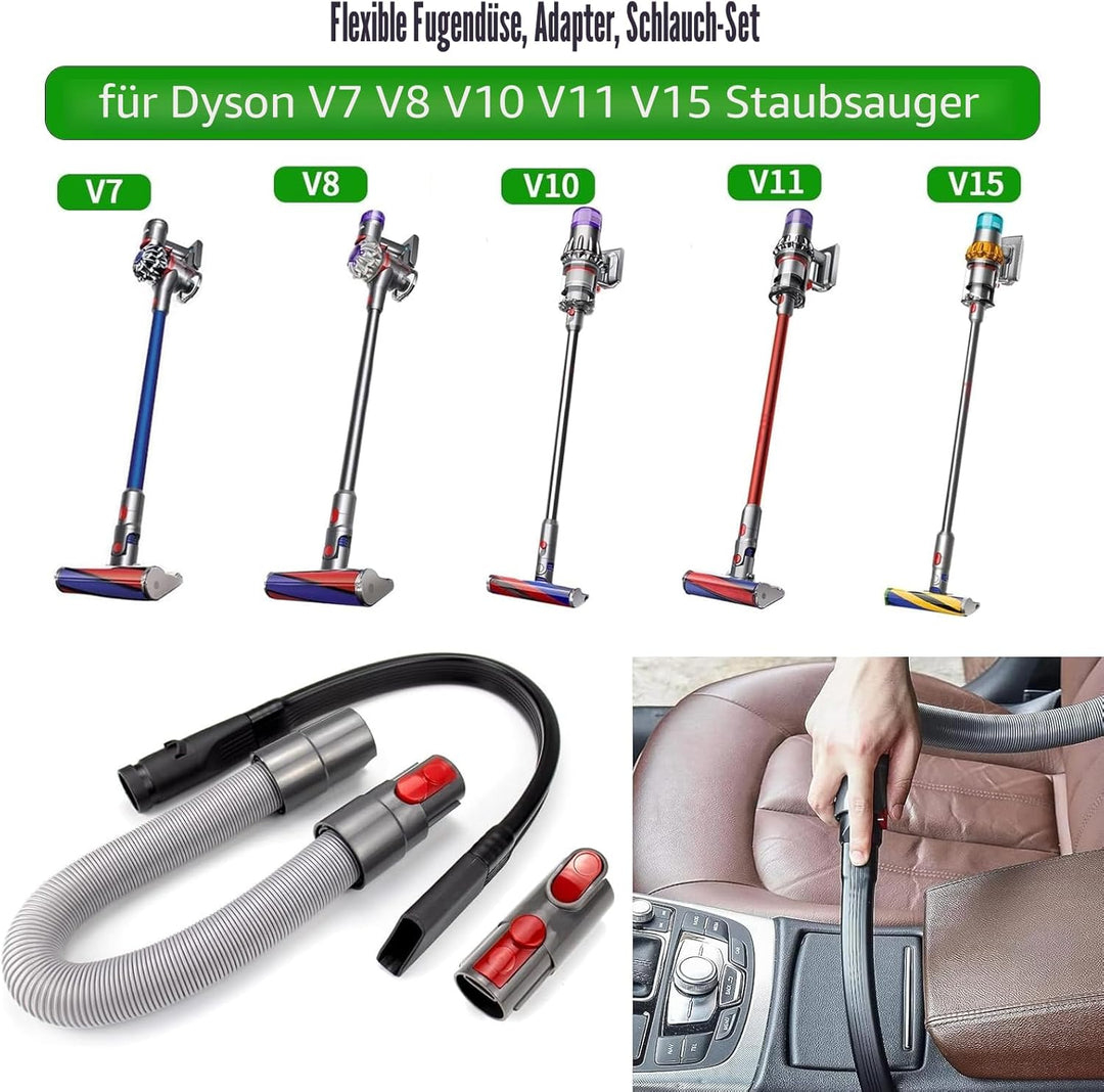 Flexible Fugendüse + Adapter + Schlauch Kit für Dyson v15 V8 V10 V7 V11 Staubsauger