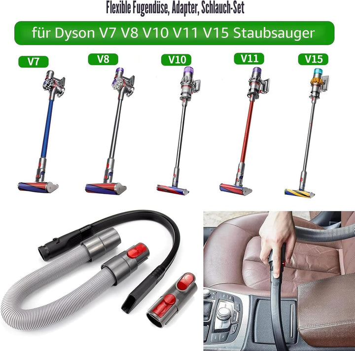 Flexible Fugendüse + Adapter + Schlauch Kit für Dyson v15 V8 V10 V7 V11 Staubsauger