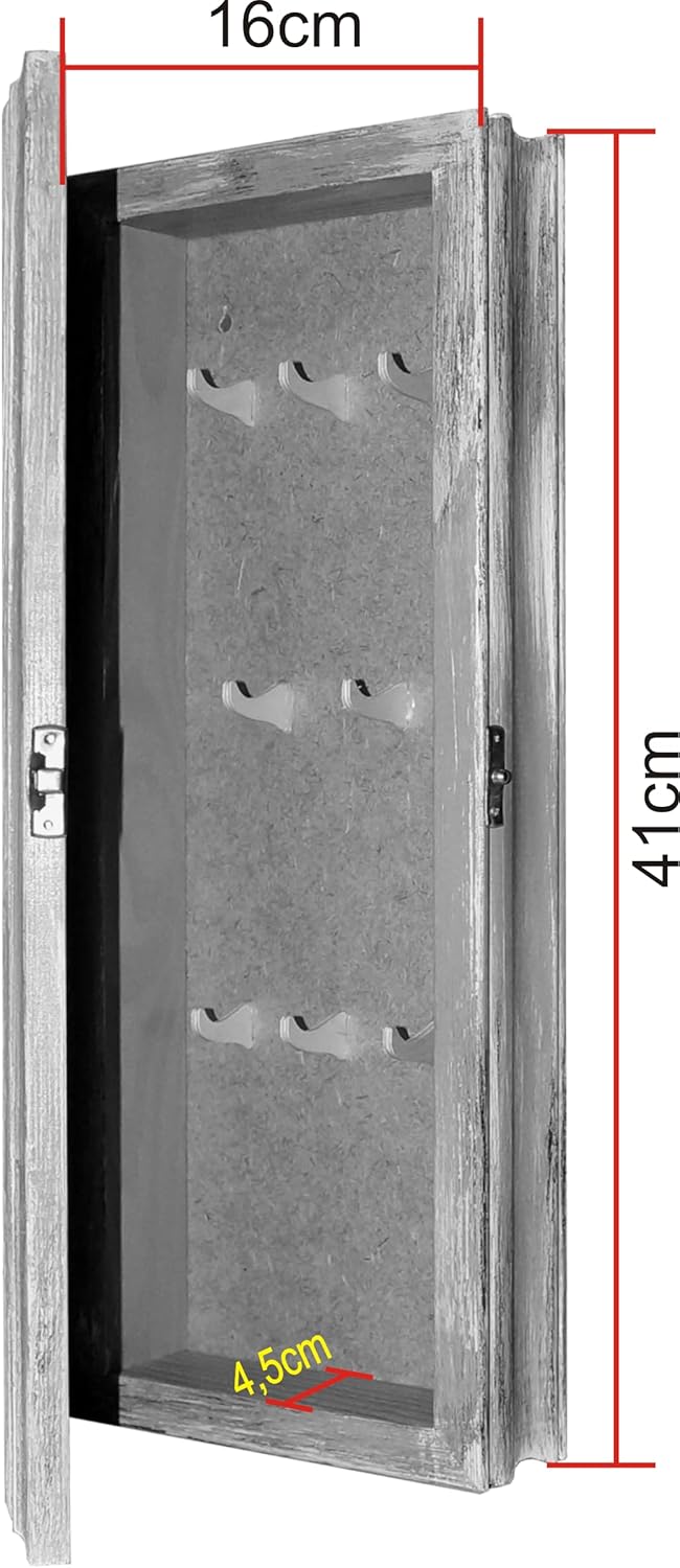 Schlüsselkasten aus Holz Hängeschrank mit Schlüsselbrett Wandorganizer für Schlüsselaufbewahrung Sch
