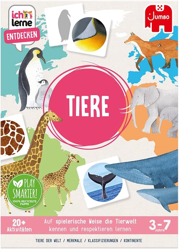 Jumbo - ich lerne Entdecken – Tiere – Lerne die Tierwelt kennen - Lernspiel für Kinder von 3 – 7 Jah